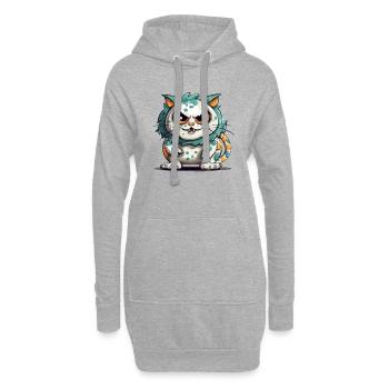 Bino le streum - Hoodie-Kleid - Grau meliert - Vorne
