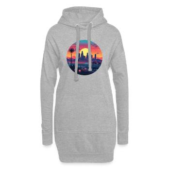 LA - Hoodie-Kleid - Grau meliert - Vorne