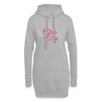Journée des filles - Sweat-shirt à capuche long Femme - gris chiné - Devant