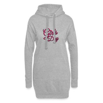 Journée des filles - Sweat-shirt à capuche long Femme - gris chiné - Devant