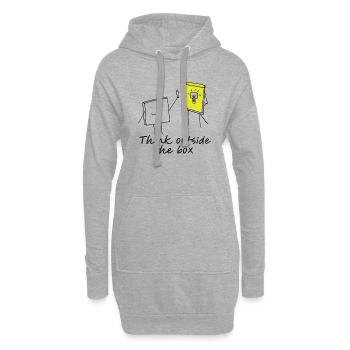 Sortez des sentiers battus - Sweat-shirt à capuche long Femme - gris chiné - Devant