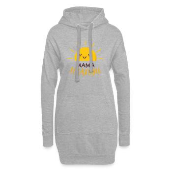 Mama NTANGU - Sweat-shirt à capuche long Femme - gris chiné - Devant