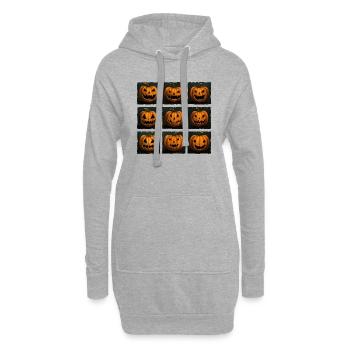 Joyeux halloween! - Sweat-shirt à capuche long Femme - gris chiné - Devant