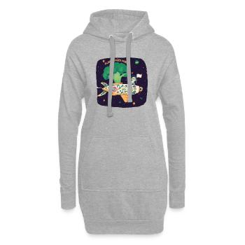 Alimentation basée sur une plante de vaisseau spatial alimenté par le brocoli - Sweat-shirt à capuche long Femme - gris chiné - Devant