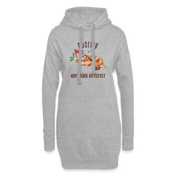 Faultier Positiv auf müde getestet Lustige Bilder - Hoodie-Kleid - Grau meliert - Vorne