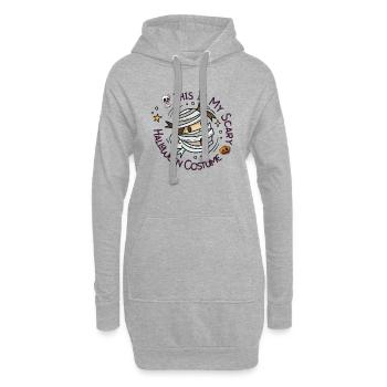 Das ist mein gruseliges Halloween-Kostüm - Hoodie-Kleid - Grau meliert - Vorne