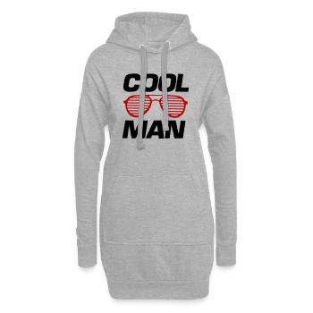 homme cool - Sweat-shirt à capuche long Femme - gris chiné - Devant