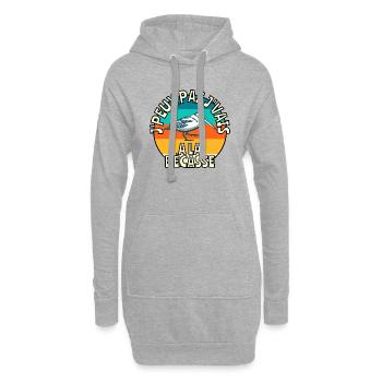 J’peux pas j’vais à la bécasse - Sweat-shirt à capuche long Femme - gris chiné - Devant
