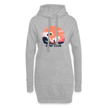 SurfSimplicity : des surfeurs élégants - Sweat-shirt à capuche long Femme - gris chiné - Devant