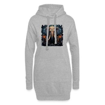 Elephant in the Rainforest Cadeau Fans de la faune - Sweat-shirt à capuche long Femme - gris chiné - Devant
