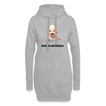 Krokmou et impitoyable ! - Sweat-shirt à capuche long Femme - gris chiné - Devant