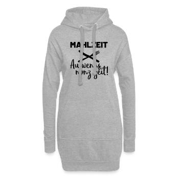 Schwäbisch Mahlzeit au wenns nonz geit - Hoodie-Kleid - Grau meliert - Vorne