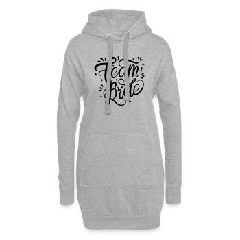 Team Bride en noir pour votre enterrement de vie de garçon - Sweat-shirt à capuche long Femme - gris chiné - Devant
