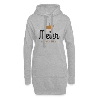 Meier-Familie - Hoodie-Kleid - Grau meliert - Vorne