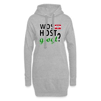 Dialekt Mundart Österreichisch - Hoodie-Kleid - Grau meliert - Vorne