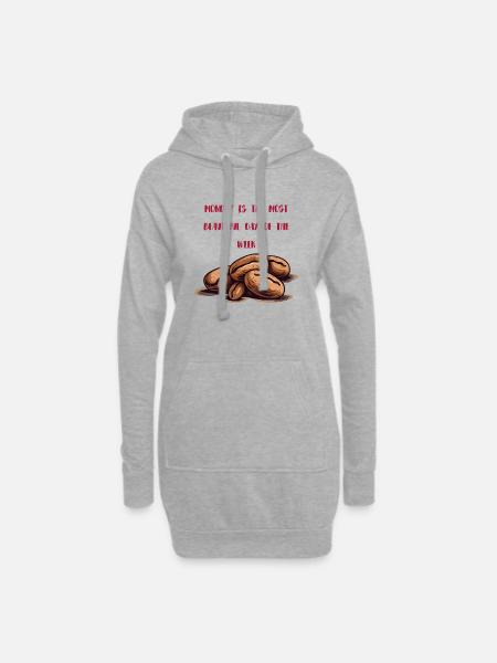 Montag ist der schönste Tag der Woche - Hoodie-Kleid - Grau meliert