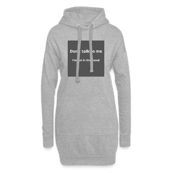 Sprich nicht mit mir, nicht in der Stimmung - Hoodie-Kleid - Grau meliert - Vorne