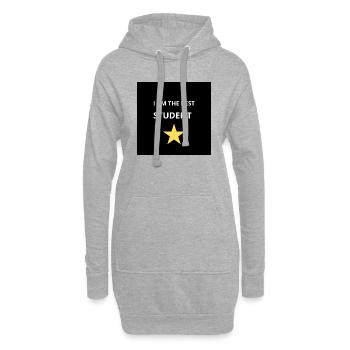 Beste Studentin - Hoodie-Kleid - Grau meliert - Vorne