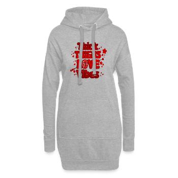 Aimez-moi la Saint-Valentin Joyeux Valentin Saint-Valentin - Sweat-shirt à capuche long Femme - gris chiné - Devant
