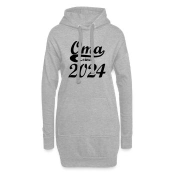 Oma since 2024 - Hoodie-Kleid - Grau meliert - Vorne
