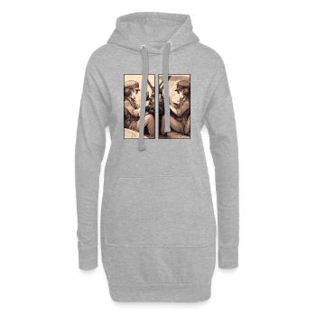 Twin Fly Fighter - Hoodie-Kleid - Grau meliert - Vorne