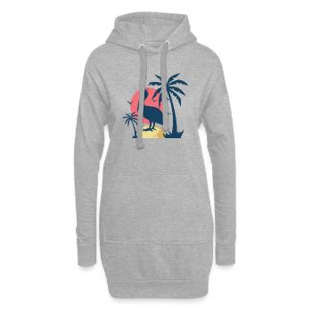 Pelikan der Insel - Hoodie-Kleid - Grau meliert - Vorne