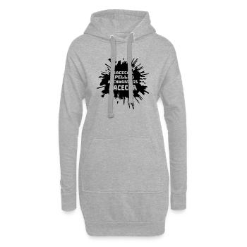Voiture de course drôle orthographié à l’envers est pilote de voiture de course - Sweat-shirt à capuche long Femme - gris chiné - Devant