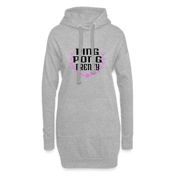 Idée cadeau Professionnel Tennis de Table Geek - Sweat-shirt à capuche long Femme - gris chiné - Devant