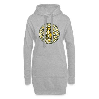 Australisches Känguru - Hoodie-Kleid - Grau meliert - Vorne