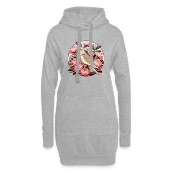 Calopsitte - Sweat-shirt à capuche long Femme - gris chiné - Devant