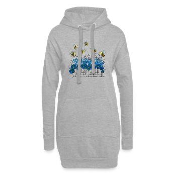 Insekten - Hoodie-Kleid - Grau meliert - Vorne
