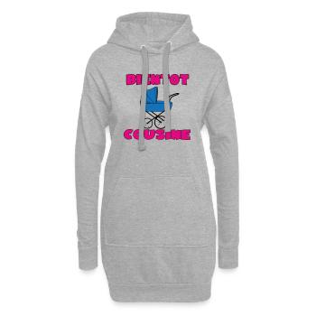 BIENTOT COUSINE - Sweat-shirt à capuche long Femme - gris chiné - Devant