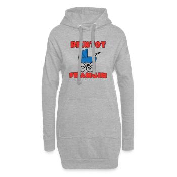 BIENTOT FRANGIN - Sweat-shirt à capuche long Femme - gris chiné - Devant