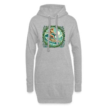 Surfeuse - Sweat-shirt à capuche long Femme - gris chiné - Devant