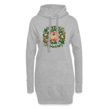 Die beste Oma der Welt - Hoodie-Kleid - Grau meliert - Vorne