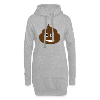 Lustiges Smile - Hoodie-Kleid - Grau meliert - Vorne