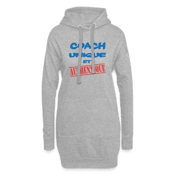 REISEBUS EINZIGARTIG - Hoodie-Kleid - Grau meliert - Vorne