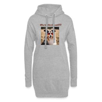 Collie, Who let the dog out - Hoodie-Kleid - Grau meliert - Vorne