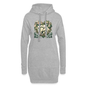Vintage Elefant - Hoodie-Kleid - Grau meliert - Vorne