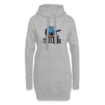 Berlin - Porte de Brandebourg Casquette de baseball et lunettes de soleil - Sweat-shirt à capuche long Femme - gris chiné - Devant