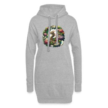 Rockhound Dragon - Sweat-shirt à capuche long Femme - gris chiné - Devant