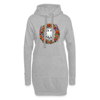Fantôme - Sweat-shirt à capuche long Femme - gris chiné - Devant