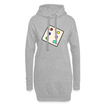 Cube - Hoodie-Kleid - Grau meliert - Vorne