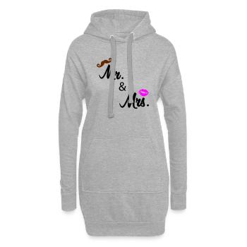 mr and mrs 02 - Hoodie-Kleid - Grau meliert - Vorne