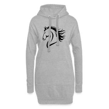 Reiten Reiten - Hoodie-Kleid - Grau meliert - Vorne