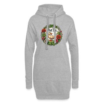 Was zur Ente - Hoodie-Kleid - Grau meliert - Vorne