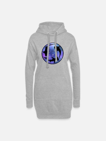 Sharks Universe - Hoodie Dress - heather grey