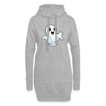 Ghost Halloween - Hoodie-Kleid - Grau meliert - Vorne