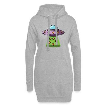 Ufo - Hoodie-Kleid - Grau meliert - Vorne