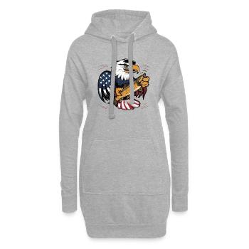 Fliegenfischen in den USA - Hoodie-Kleid - Grau meliert - Vorne
